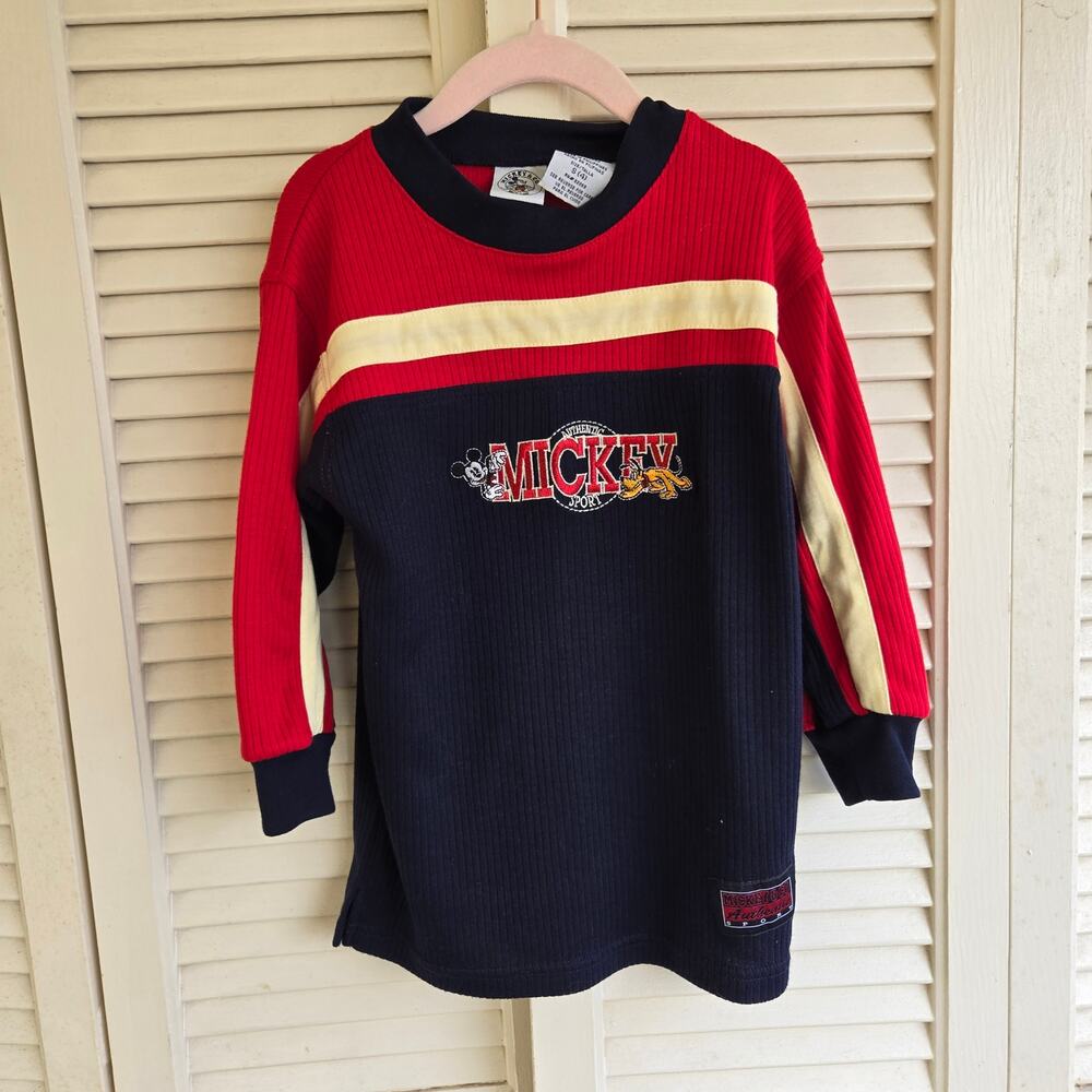 Mickey & Co Authentic Sport  Boys Long Sleeve Ribbed Jersey Shirt Size S (4)